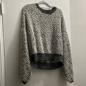 Vintage Havana cozy sweater in ivory and gray